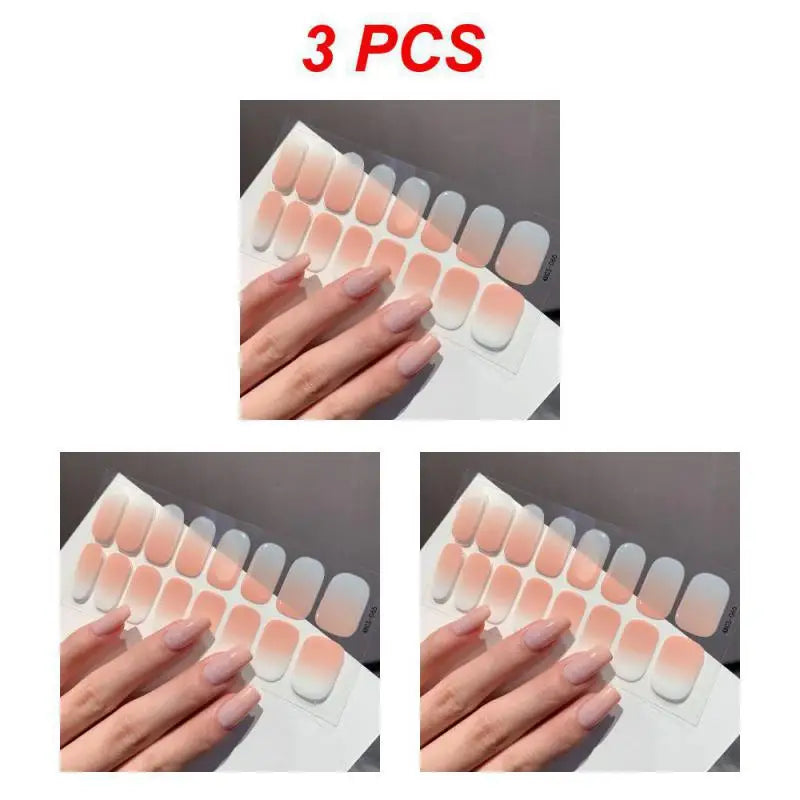 New Gradient Color Nail Art Stickers Full Spring And Summer Small Fresh Nail Stickers