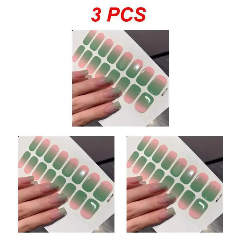 New Gradient Color Nail Art Stickers Full Spring And Summer Small Fresh Nail Stickers