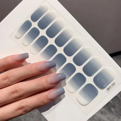 New Gradient Color Nail Art Stickers Full Spring And Summer Small Fresh Nail Stickers