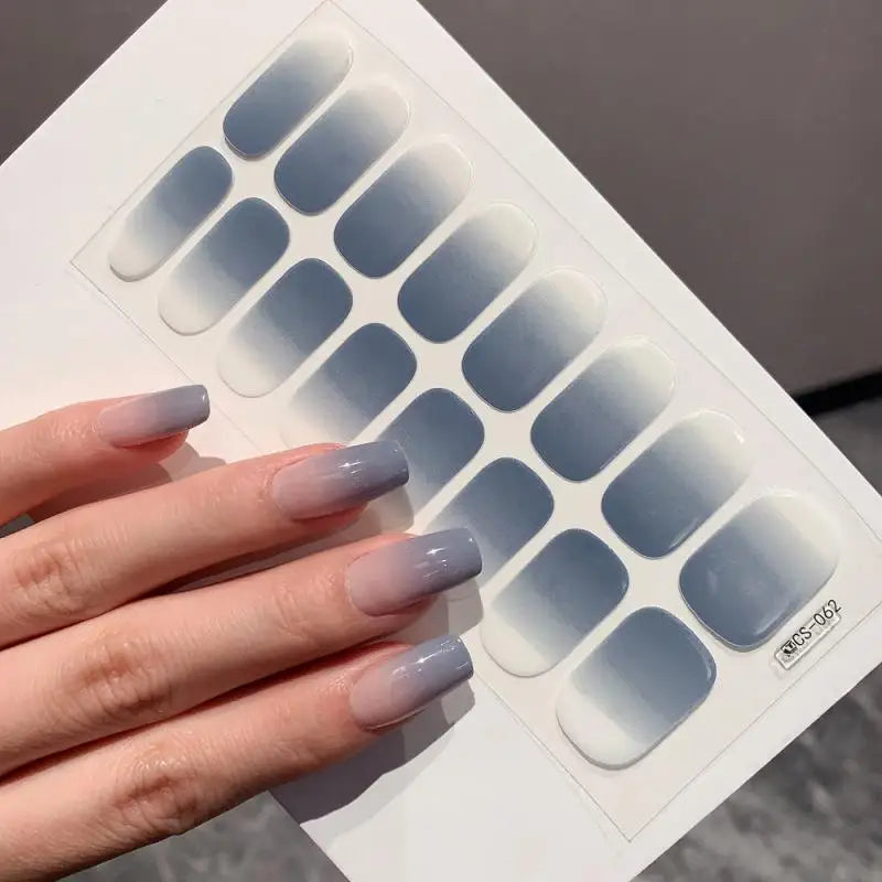 New Gradient Color Nail Art Stickers Full Spring And Summer Small Fresh Nail Stickers