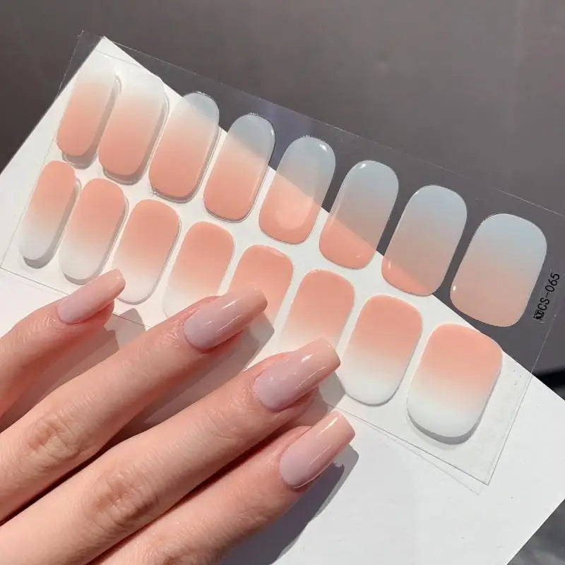 New Gradient Color Nail Art Stickers Full Spring And Summer Small Fresh Nail Stickers