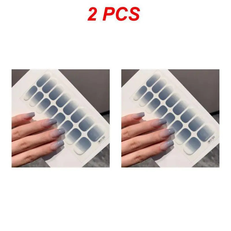 New Gradient Color Nail Art Stickers Full Spring And Summer Small Fresh Nail Stickers