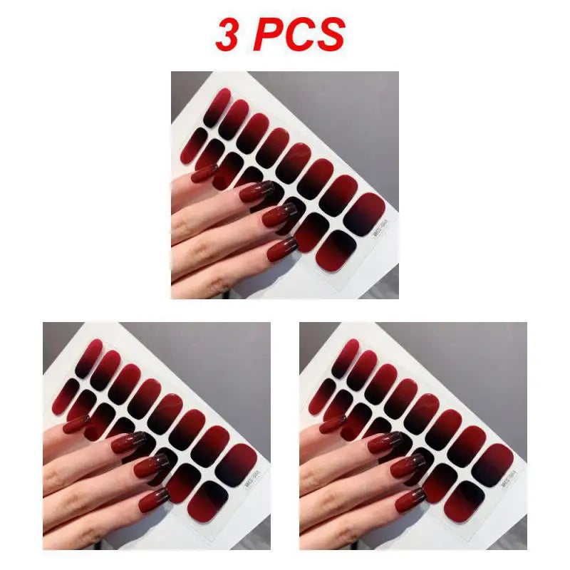 New Gradient Color Nail Art Stickers Full Spring And Summer Small Fresh Nail Stickers