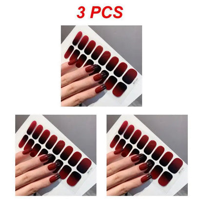 New Gradient Color Nail Art Stickers Full Spring And Summer Small Fresh Nail Stickers