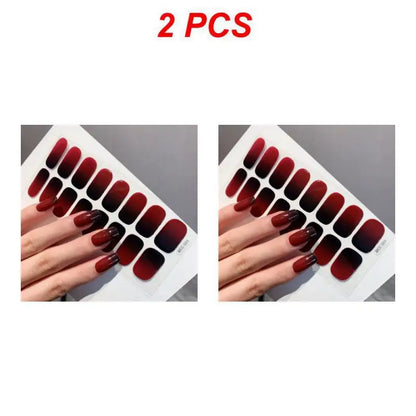 New Gradient Color Nail Art Stickers Full Spring And Summer Small Fresh Nail Stickers
