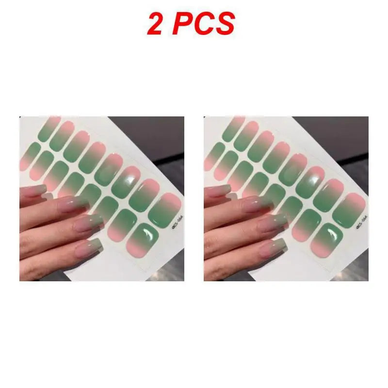 New Gradient Color Nail Art Stickers Full Spring And Summer Small Fresh Nail Stickers