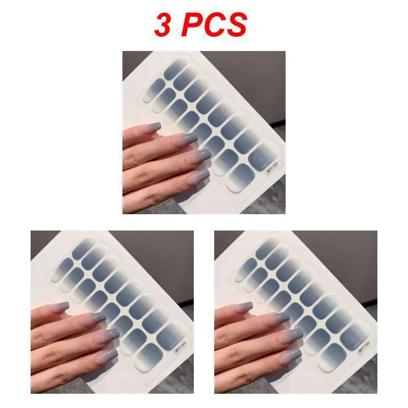 New Gradient Color Nail Art Stickers Full Spring And Summer Small Fresh Nail Stickers