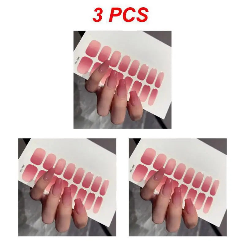New Gradient Color Nail Art Stickers Full Spring And Summer Small Fresh Nail Stickers
