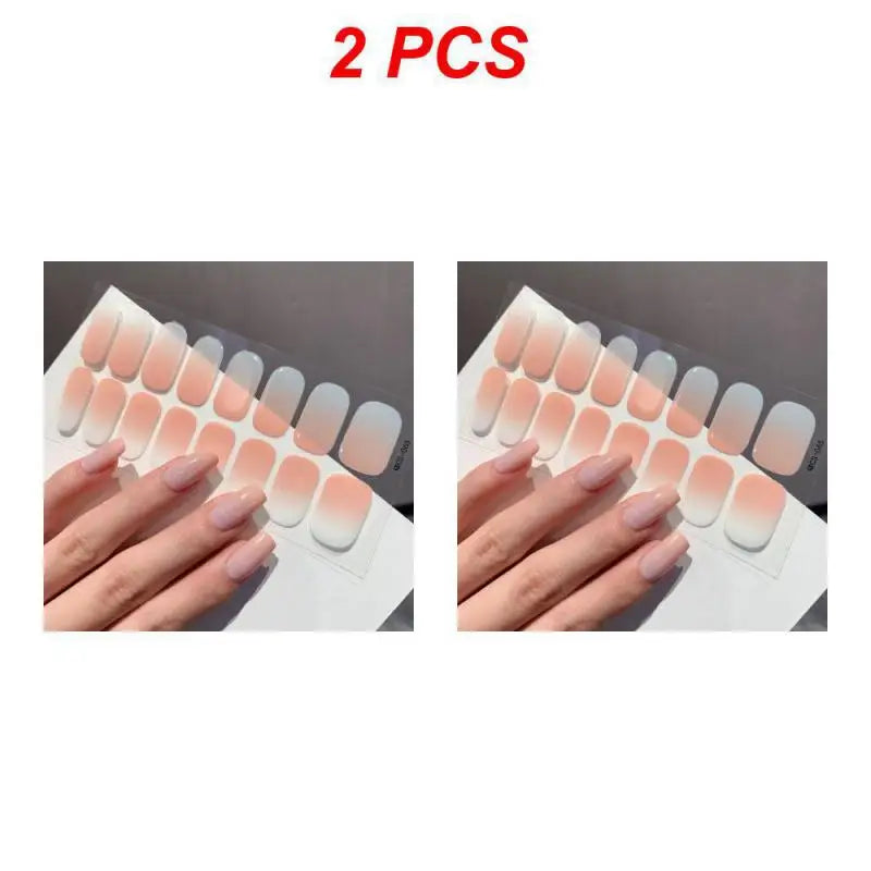 New Gradient Color Nail Art Stickers Full Spring And Summer Small Fresh Nail Stickers