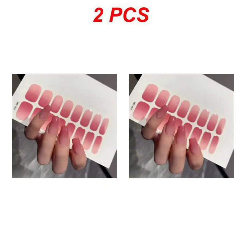 New Gradient Color Nail Art Stickers Full Spring And Summer Small Fresh Nail Stickers