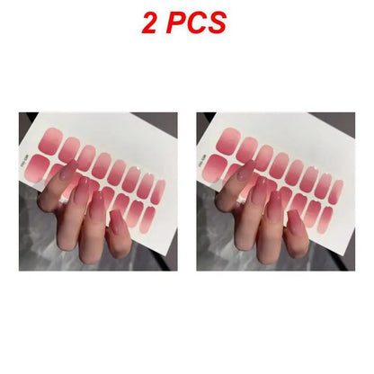 New Gradient Color Nail Art Stickers Full Spring And Summer Small Fresh Nail Stickers